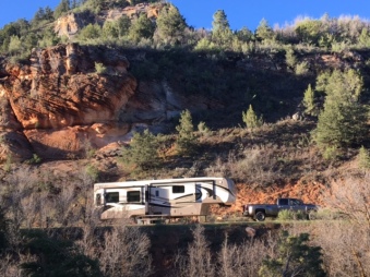 Schusters rig at the Hi-Road Campground